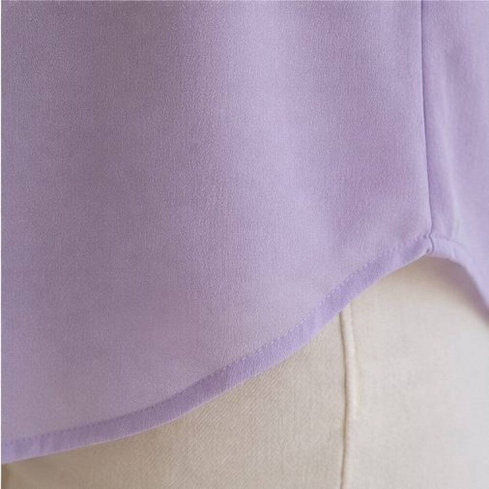 Lilac Ruffle Collar Blouse - Picture 6 of 6
